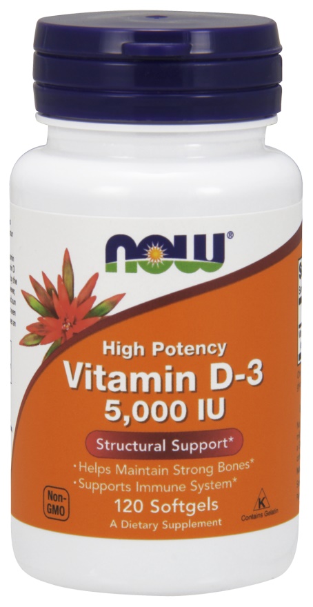 Vitamin D-3, 5000 IU - 120 softgels